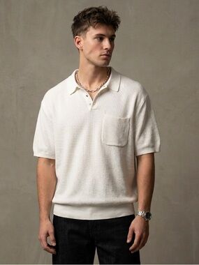 Aime Leon Dore Designer Preppy Retro Streetwear Knit Polo Texture Minimalist